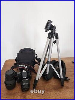 Canon EOS 550D Digital SLR Camera with 18-55mm Lens + 75-300mm and Tripod