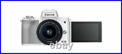 Canon EOS M50 Mark II Mirrorless Digital Camera with 15-45mm Lens White Color UK