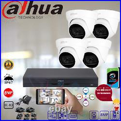 Dahua 4/8CH 8MP DVR CCTV 4k Camera Security System Full Kit IR NIGHT vision UK