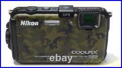 Digital Camera Nikon COOLPIX AW100 Cool! Camouflage Color Japanese Import