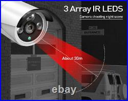 Eyes. Sys 6PCS HD 5MP ARRAY LED Audio HD Camera 8CH POE NVR CCTV Security System