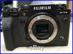 Fujifilm X-T4 Digital Camera Body Black Color with 2 batteries, case BODY ONLY