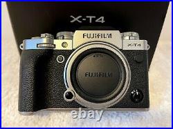 Fujifilm X-T4 Digital Camera Body Silver Color Mint
