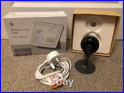Google Nest Cam Indoor Security Camera Nc1102gb + Home Hub Display / Speaker