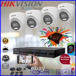HIKVISION 8MP 4K CCTV System H. 265+ DVR HD Home Security Camera Kit Outdoor
