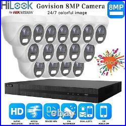 HIKVISION 8MP COLORVU CCTV SYSTEM UHD 8MP DVR 4K 24/7 COLORVu OUTDOOR CAMERA KIT