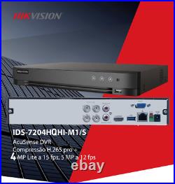 HIKVISION CCTV 3K DVR 4CH Outdoor Home Surveillance Security Camera System Audio