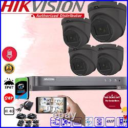 HIKVISION CCTV 4MP Security Camera System 8CH 4CH HD DVR Surveillance Outdoor UK