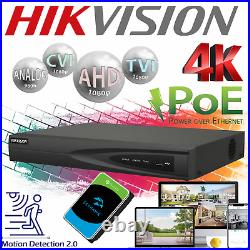 HIKVISION CCTV NVR IP POE System 8 CH 4K 8MP Network Video Recorder Security HDD