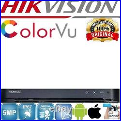 HIKVISION CCTV SYSTEM 4K 8MP DVR, 5MP DS-2CE72HFT-F COLORVU NIGHT VISION full kit