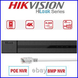 HIKVISION CCTV SYSTEM 8MP IP POE 4CH NVR 4X5MP Hizone PRO OUTDOOR CAMERA 1TB KIT