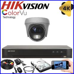 Hikvision 4K DVR RECORDER NIGHT VISION SECURITY CAMERA 8MP COLORVU CCTV SYSTEM
