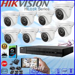 Hikvision 8CH 5MP DVR CCTV Outdoor Camera Home Security System Remote mobile VU