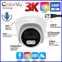Hikvision CCTV Camera System 5MP 4CH DVR HDD Outdoor ColorVu Audio Security Kit