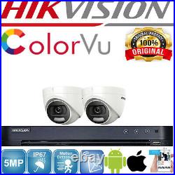 Hikvision CCTV System 4K DVR 5MP 24/7 Color Camera DS-2CE72HFT-F28 IP67 BUNDLE