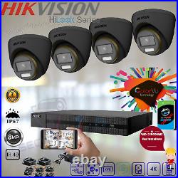 Hikvision Cctv 4k 8mp Dvr, 4k Ds-2ce72uf3t-e Colorvu Nightvision Diy Kit Bunndle