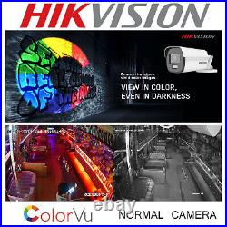 Hikvision Cctv System 8mp Colorvu Bullet Camera Ds-2ce10uf3t-e 4k Poc Dvr Kit Uk