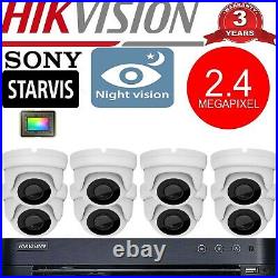Hikvision Cctv System Dvr Sony Starvis Night Vision Color Camera Outdoor Bundle