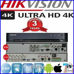 Hikvision Cctv Systems Dvr Hdmi/vga 4mp 247 Colorvu Cameras Ds-2ce72hft-f Black
