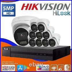 Hikvision Colorvu 5mp Poe Cctv System Ip Cameras 30m White Light Outdoor Nvr Kit