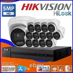 Hikvision Colorvu 5mp Poe Cctv System Ip Cameras 30m White Light Outdoor Nvr Kit