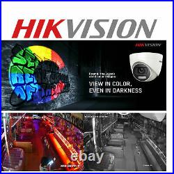 Hikvision Colorvu Cctv System 5mp 4k Dvr Hdmi/vga Hd 4mp Camera Ds-2ce72hft-f28