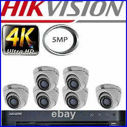 Hikvision Dvr 4k Ultra Hd 5mp Cctv 4/8ch Cameras Night Vision Security Full Kit