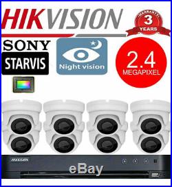 Hikvision Dvr Sony Starvis Color Camera Night Vision Outdoor Bundle Cctv System