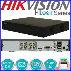 Hikvision Hilook 5MP Audio CCTV 3K DVR 8CH Outdoor Home Security Camera System