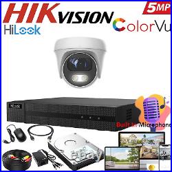 Hikvision Hilook 5MP Audio CCTV DVR 8CH Outdoor Home Security Camera System 3k