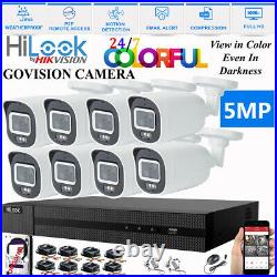 Hikvision Hilook Dvr 5mp 24/7 Hours Colorful Cameras Nightvision Cctv System Kit