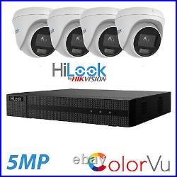 Hikvision Poe Cctv System 5mp Colorvu Ip Camera 30m White Light Outdoor Nvr Kit