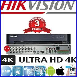 Hikvision System 4k 8mp Cctv Hdtvi Bnc Camera 3.6mm Lens 60m Exir Night Vision