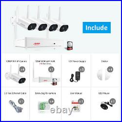 Home Security Camera System Wireless CCTV 3MP NVR 4 6 8PCS 1/2TB HDD Kit Audio