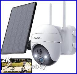 IeGeek 2K 360° Solar Security Camera Outdoor Color Night Vision Battery CCTV Cam