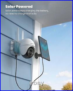 IeGeek 2K Wireless PTZ Solar Security Camera Outdoor 15000mAh Battery WiFi CCTV