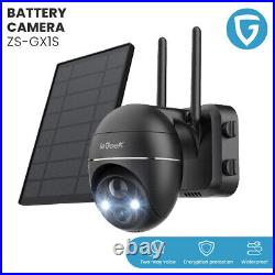 IeGeek 2K Wireless Solar Camera 360° PTZ WiFi Battery CCTV Security Camera UK