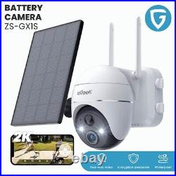 IeGeek 360° Solar Security Camera Wireless 2K Outdoor Battery PTZ WiFi CCTV Cam