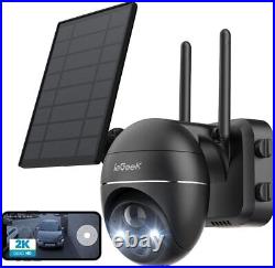 IeGeek 360° Wireless 2K Security Camera Outdoor WIFI PTZ Battery CCTV System UK