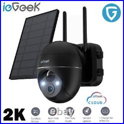 IeGeek 360° Wireless Home Security Camera Outdoor WiFi Solar Battery CCTV IR Cam