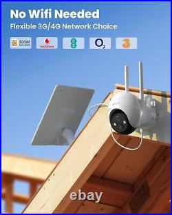IeGeek 4G LTE Cellular Wireless Solar Battery Camera No WiFi Needed Home CCTV UK