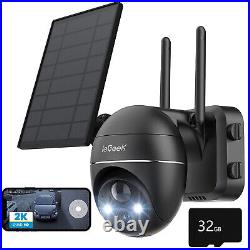 IeGeek Outdoor 2K Wireless Security Camera 360° Wireless Home WiFi Battery CCTV