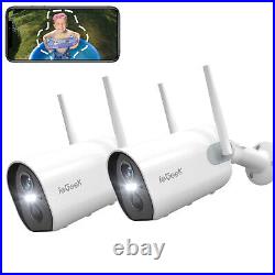 IeGeek Outdoor 2K Wireless Security Camera Home WiFi Battery CCTV System Siren