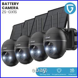 IeGeek Outdoor 2K Wireless Solar Security Camera Battery PTZ WiFi CCTV System UK