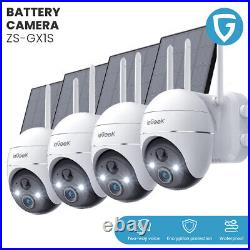 IeGeek Outdoor 360° PTZ Solar Security Camera Wifi Wireless Home Battery CCTV UK