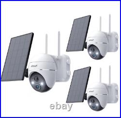 IeGeek Outdoor 3MP Solar Battery Security Camera Home Wireless WiFi PTZ CCTV Lot