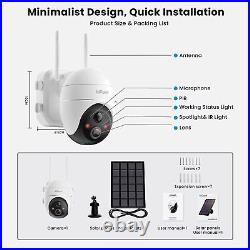 IeGeek Outdoor 5MP Security Camera Wireless Home WiFi Battery CCTV Cam SD Card