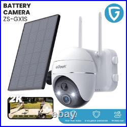 IeGeek Outdoor Solar Security Camera 2K Wireless WiFi 360° PTZ Home CCTV System