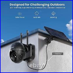 IeGeek Outdoor Wireless Solar Powered PTZ Security Camera Home WiFi Battery CCTV