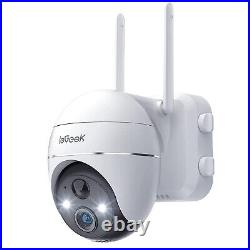 IeGeek Wireless Outdoor Security Camera Wifi Solar 360° Pan Tilt 2K Night Vision